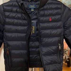 Unisex polo RL jacket. NWT navy blue